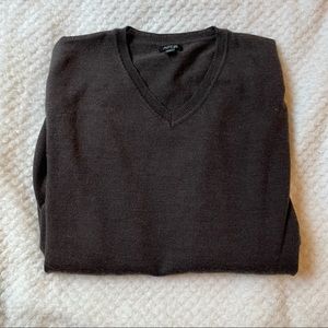 Men’s Large Brown APT.9 V-Neck Pullover Sweater Wool/Acrylic Blend